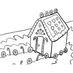 Dessin à colorier: Maison En Pain Depices (Alimentation et Nutrition) #199234 - Coloriages à Imprimer Gratuits