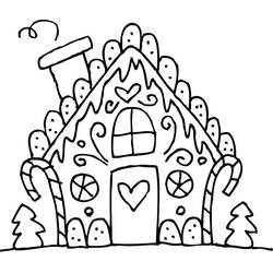 Dessin à colorier: Maison En Pain Depices (Alimentation et Nutrition) #199236 - Coloriages à Imprimer Gratuits