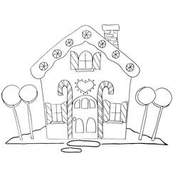 Dessin à colorier: Maison En Pain Depices (Alimentation et Nutrition) #199238 - Coloriages à Imprimer Gratuits