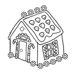 Dessin à colorier: Maison En Pain Depices (Alimentation et Nutrition) #199241 - Coloriages à Imprimer Gratuits