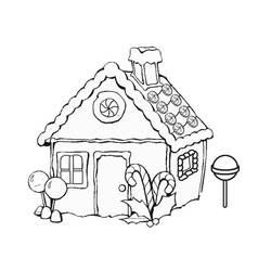 Dessin à colorier: Maison En Pain Depices (Alimentation et Nutrition) #199247 - Coloriages à Imprimer Gratuits
