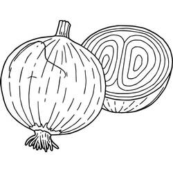 Dessin à colorier: Oignon (Alimentation et Nutrition) #186591 - Coloriages à Imprimer Gratuits