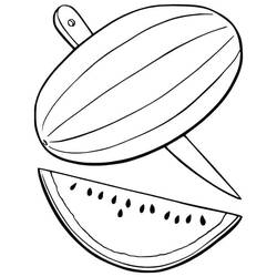 Dessin à colorier: Pastèque (Alimentation et Nutrition) #212554 - Coloriages à Imprimer Gratuits