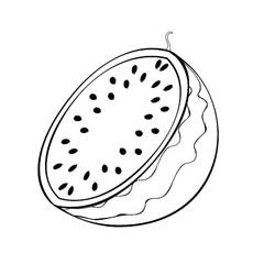 Dessin à colorier: Pastèque (Alimentation et Nutrition) #212555 - Coloriages à Imprimer Gratuits