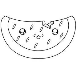 Dessin à colorier: Pastèque (Alimentation et Nutrition) #212566 - Coloriages à Imprimer Gratuits