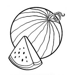 Dessin à colorier: Pastèque (Alimentation et Nutrition) #212577 - Coloriages à Imprimer Gratuits