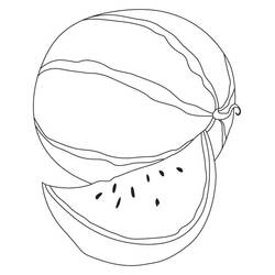Dessin à colorier: Pastèque (Alimentation et Nutrition) #212592 - Coloriages à Imprimer Gratuits