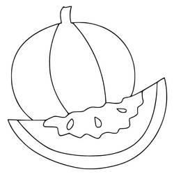 Dessin à colorier: Pastèque (Alimentation et Nutrition) #212594 - Coloriages à Imprimer Gratuits