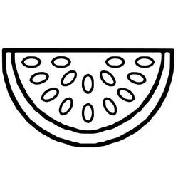 Dessin à colorier: Pastèque (Alimentation et Nutrition) #212606 - Coloriages à Imprimer Gratuits