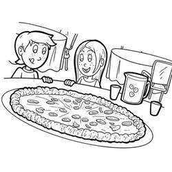 Dessin à colorier: Pizza (Alimentation et Nutrition) #197385 - Coloriages à Imprimer Gratuits