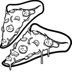 Dessin à colorier: Pizza (Alimentation et Nutrition) #197386 - Coloriages à Imprimer Gratuits