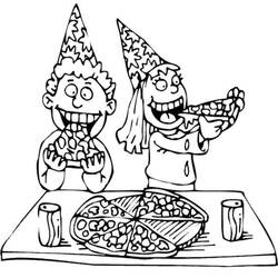 Dessin à colorier: Pizza (Alimentation et Nutrition) #197387 - Coloriages à Imprimer Gratuits