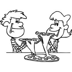 Dessin à colorier: Pizza (Alimentation et Nutrition) #197388 - Coloriages à Imprimer Gratuits