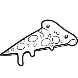 Dessin à colorier: Pizza (Alimentation et Nutrition) #197389 - Coloriages à Imprimer Gratuits