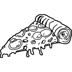 Dessin à colorier: Pizza (Alimentation et Nutrition) #197391 - Coloriages à Imprimer Gratuits