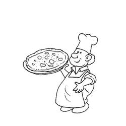 Dessin à colorier: Pizza (Alimentation et Nutrition) #197392 - Coloriages à Imprimer Gratuits
