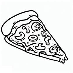 Dessin à colorier: Pizza (Alimentation et Nutrition) #197394 - Coloriages à Imprimer Gratuits