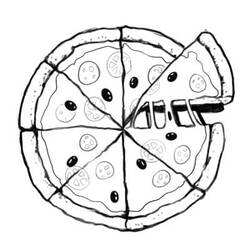 Dessin à colorier: Pizza (Alimentation et Nutrition) #197396 - Coloriages à Imprimer Gratuits