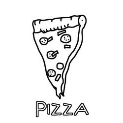 Dessin à colorier: Pizza (Alimentation et Nutrition) #197397 - Coloriages à Imprimer Gratuits
