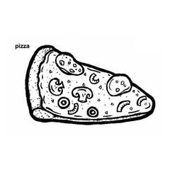 Dessin à colorier: Pizza (Alimentation et Nutrition) #197398 - Coloriages à Imprimer Gratuits