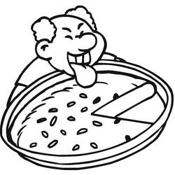 Dessin à colorier: Pizza (Alimentation et Nutrition) #197402 - Coloriages à Imprimer Gratuits