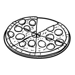 Dessin à colorier: Pizza (Alimentation et Nutrition) #197403 - Coloriages à Imprimer Gratuits