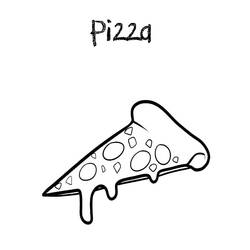 Dessin à colorier: Pizza (Alimentation et Nutrition) #197405 - Coloriages à Imprimer Gratuits