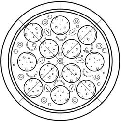Dessin à colorier: Pizza (Alimentation et Nutrition) #197407 - Coloriages à Imprimer Gratuits