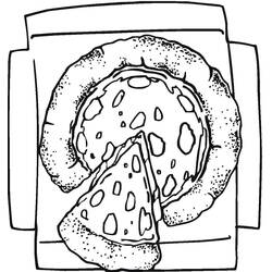 Dessin à colorier: Pizza (Alimentation et Nutrition) #197409 - Coloriages à Imprimer Gratuits