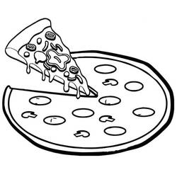 Dessin à colorier: Pizza (Alimentation et Nutrition) #197412 - Coloriages à Imprimer Gratuits