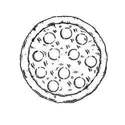 Dessin à colorier: Pizza (Alimentation et Nutrition) #197414 - Coloriages à Imprimer Gratuits