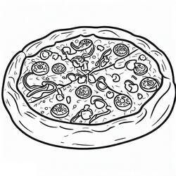 Dessin à colorier: Pizza (Alimentation et Nutrition) #197418 - Coloriages à Imprimer Gratuits