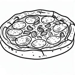 Dessin à colorier: Pizza (Alimentation et Nutrition) #197419 - Coloriages à Imprimer Gratuits