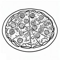 Dessin à colorier: Pizza (Alimentation et Nutrition) #197422 - Coloriages à Imprimer Gratuits