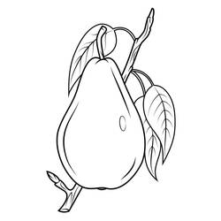 Dessin à colorier: Poire (Alimentation et Nutrition) #203734 - Coloriages à Imprimer Gratuits