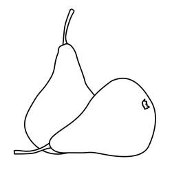 Dessin à colorier: Poire (Alimentation et Nutrition) #203736 - Coloriages à Imprimer Gratuits