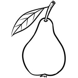 Dessin à colorier: Poire (Alimentation et Nutrition) #203744 - Coloriages à Imprimer Gratuits