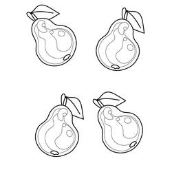 Dessin à colorier: Poire (Alimentation et Nutrition) #203746 - Coloriages à Imprimer Gratuits