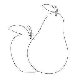 Dessin à colorier: Poire (Alimentation et Nutrition) #203747 - Coloriages à Imprimer Gratuits