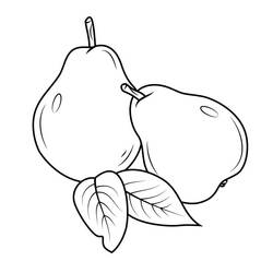 Dessin à colorier: Poire (Alimentation et Nutrition) #203751 - Coloriages à Imprimer Gratuits
