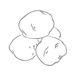Dessin à colorier: Pomme de terre (Alimentation et Nutrition) #207418 - Coloriages à Imprimer Gratuits
