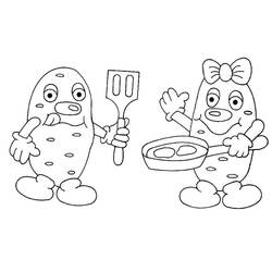 Dessin à colorier: Pomme de terre (Alimentation et Nutrition) #207433 - Coloriages à Imprimer Gratuits