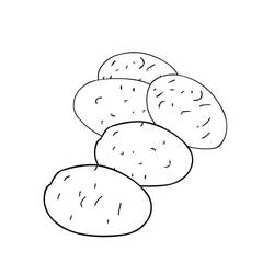 Dessin à colorier: Pomme de terre (Alimentation et Nutrition) #207434 - Coloriages à Imprimer Gratuits
