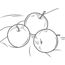 Dessin à colorier: Pommes (Alimentation et Nutrition) #209352 - Coloriages à Imprimer Gratuits