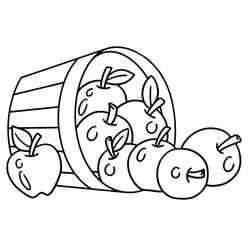 Dessin à colorier: Pommes (Alimentation et Nutrition) #209363 - Coloriages à Imprimer Gratuits