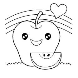 Dessin à colorier: Pommes (Alimentation et Nutrition) #209371 - Coloriages à Imprimer Gratuits