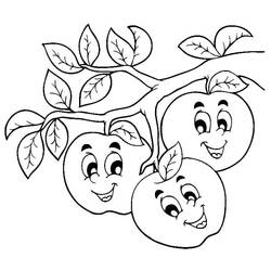 Dessin à colorier: Pommes (Alimentation et Nutrition) #209377 - Coloriages à Imprimer Gratuits