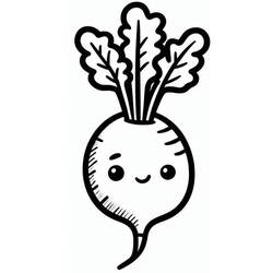 Dessin à colorier: Radis (Alimentation et Nutrition) #220969 - Coloriages à Imprimer Gratuits