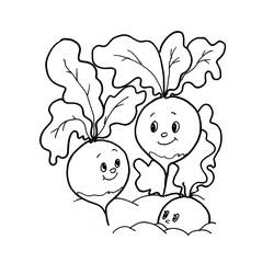 Dessin à colorier: Radis (Alimentation et Nutrition) #220973 - Coloriages à Imprimer Gratuits