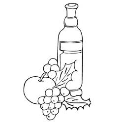 Dessin à colorier: Raisins (Alimentation et Nutrition) #212399 - Coloriages à Imprimer Gratuits